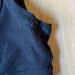 ALO Yoga Black Ribbed Sports Bra thumbnail 2