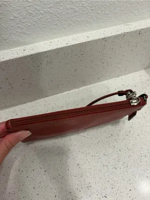 Coach Soho Red Burgundy Leather Buckle Wristlet Vintage Y2K Contrast Stitch thumbnail 5