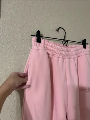 Comfrt Pastel Sweatpants Size Medium Bubblegum Pink Fleece Lined Thick Cozy thumbnail 10