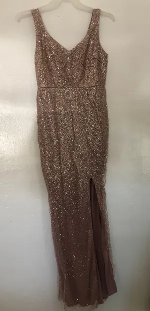 Prom / Wedding Dress/special occasion Pink Size L thumbnail 1