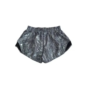 Lululemon Hotty Hot Shorts Womens 4 Teal‎ Grey Wavy Print Excellent Running Gym thumbnail 2