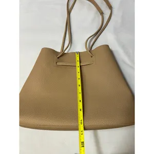 8 Other Reasons Vegan Leather Slouchy Bucket Tote Bag Taupe Neutral Minimal‎ thumbnail 9