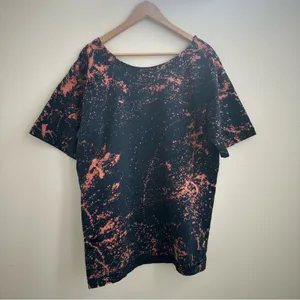 Destroyed Stained Black Bleached Tee Size XXL thumbnail 6