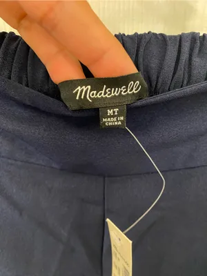 Madewell Dark Navy Wide-Leg Pants thumbnail 7