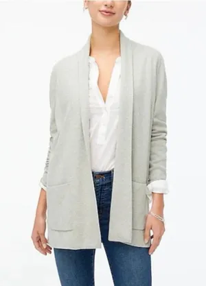 J. Crew Heather Dust Gray Chelsea Sweater Blazer Cardigan Size Large thumbnail 1
