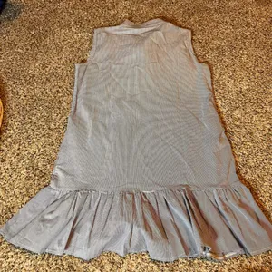 Zara‎ Woman Striped Mini Dress Sleeveless Ruffle Hem Casual Blue No Size Listed thumbnail 7