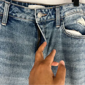 Vervet Super High Rise Beverly Slim‎ Straight Distressed Medium Wash Blue Jeans thumbnail 5