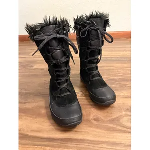 The North Face Nuptse Purna Black Faux Fur Primaloft Winter Boots Women 9 thumbnail 4