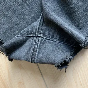 American eagle black ripped jean shorts size 12 thumbnail 5
