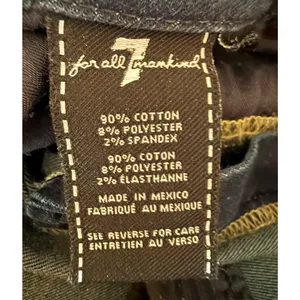 7 For All Mankind Jeans Womens Size 31 Blue Straight Leg Dark Wash Stretch Denim thumbnail 4