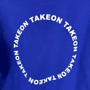TAKEON Pullover Hoodie Sweatshirt Blue Size M thumbnail 6