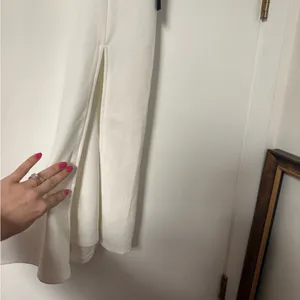 Lulus Romantic Celebration White Tie-Strap Bodycon Midi Dress Size Small Bridal thumbnail 10