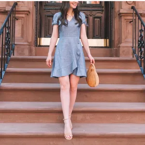 J.‎ Crew Faux-Wrap Chambray Dress thumbnail 3