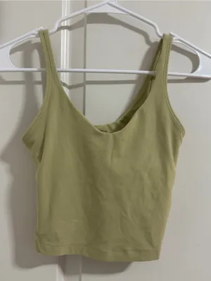 lululemon athletica Light Olive Scoop Tank Top thumbnail 1