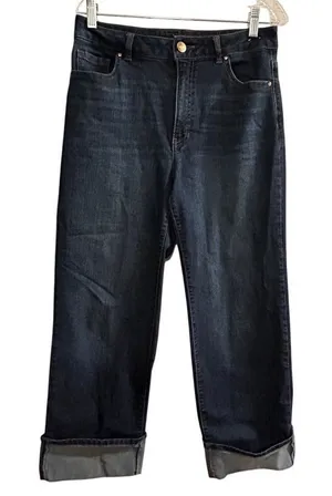 D. Jeans Women's Size 6‎ Blue Rolled-Up Cuff Denim Jeans Medium Wash thumbnail 1