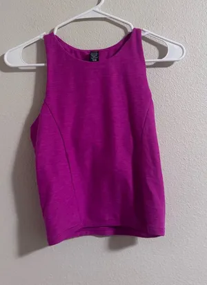 Victoria's Secret Magenta High-Neck Tank Top thumbnail 1