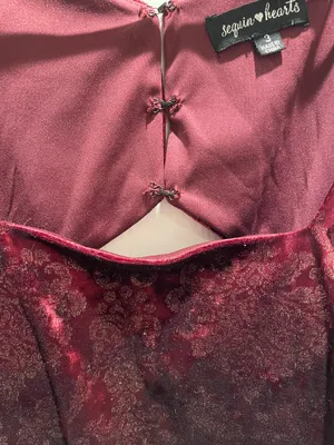 Dark Red Mini Dress thumbnail 4
