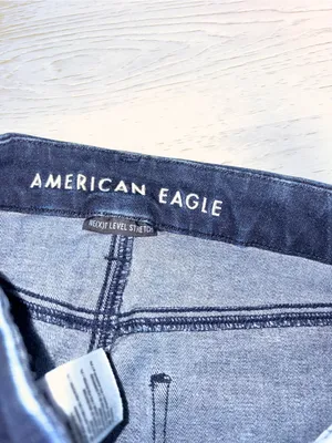 American Eagle Outfitters curvy high rise Dark Wash Ripped Skinny Jeggings thumbnail 3