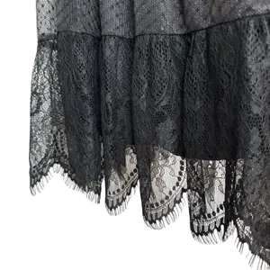 Garnet‎ Hill Babydoll Dress S Sheer Lace Overlay Bow Tie Whimsigoth Dark Fairy thumbnail 6