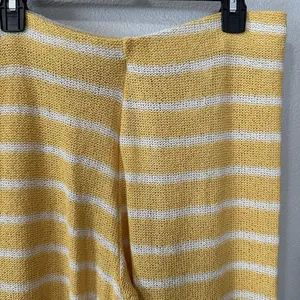 ZARA Yellow Striped Crocheted Pants thumbnail 2