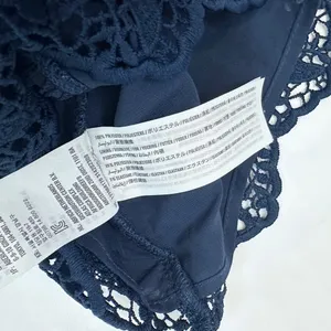 Abercrombie Crochet Lace Racerback Crop Tank - Navy - XS thumbnail 7