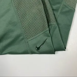 Nike Pro Training Leggings In Green Metallic thumbnail 6