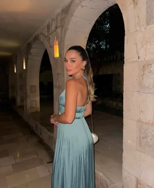 Zara maxi dress boho pleated Teal Evening Gown wedding party cocktail thumbnail 4