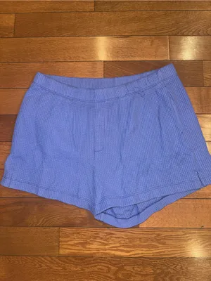 Aerie Waffle Knit Lounge Shorts | Soft Blue-Purple | Size XL thumbnail 2
