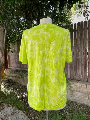 Lululemon All yours cotton t-shirt Tie-Dye neon lime Crewneck outdoor gym active thumbnail 5