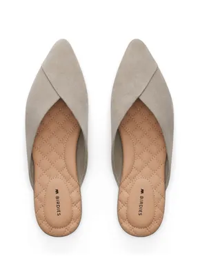 Birdies The Swan Light Gray Suede Mules size 8 thumbnail 2