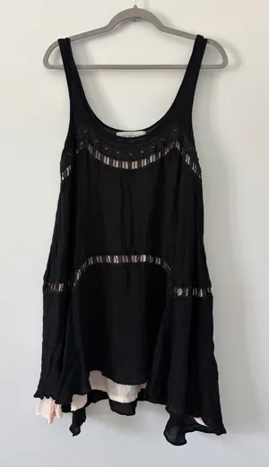 Revolve X Bless’ed are the Meek Straight to the Point Black Y2K Punk Mini Dress thumbnail 1