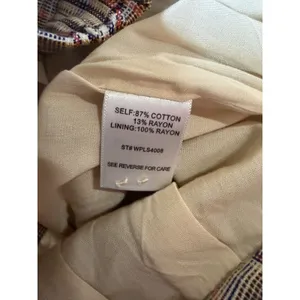 Lost + Wander Women Plaid High Waisted Trousers Tan Blue Multi Size M WPLS4008 thumbnail 7