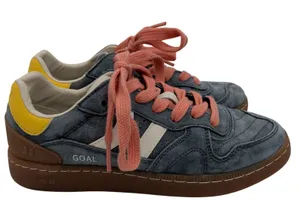 Coolway Goal Blue Suede Low Top Sneakers Womens Size 6 Gum Sole Retro Skater‎ thumbnail 1
