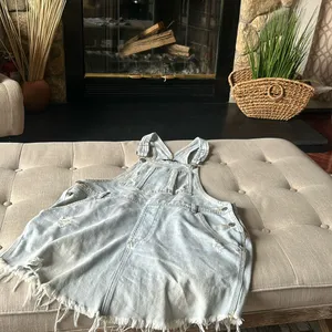 J.NNA‎ Denim Overall Mini Dress Size Small thumbnail 2