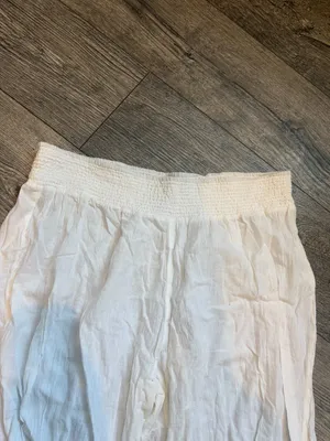 Old Navy Women's White Extra Large Bathing Suit Cover Up Pants Light 100% Cotton thumbnail 5