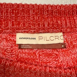 Pilcro Anthropologie Jasmine Cable Knit Oversized Tunic Sweater Size Medium thumbnail 4