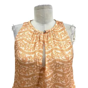 Current Air Los‎ Angeles The Wyland Dress Smocked Mini Orange Floral Size Small thumbnail 4