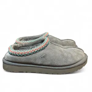 UGG Tasman Slippers Women’s Size 7 Gray Suede Shearling Lined Slip On Casual thumbnail 2