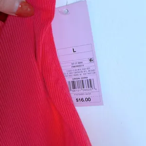 NWT Ribbed Rosette Bodysuit Sleeveless Halter Pink Size Large L NEW thumbnail 6