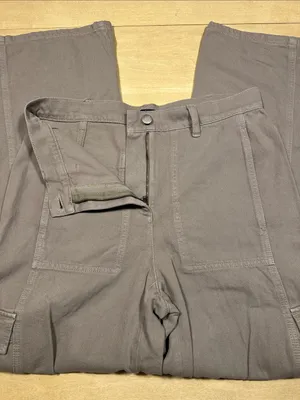 Eileen Fisher Garment-Dyed Utility Organic Cotton Cargo Pant Sz XS thumbnail 8