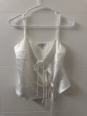 Pretty Garbage tie cami White Size M thumbnail 2