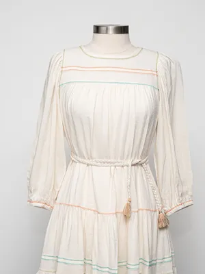 Current Air  - Tiered Mini Dress with Braided Belt thumbnail 8