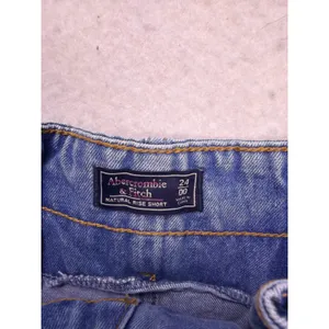 Abercrombie & Fitch Natural Rise Short Women 24 00 Blue Paperbag Denim Summer thumbnail 2