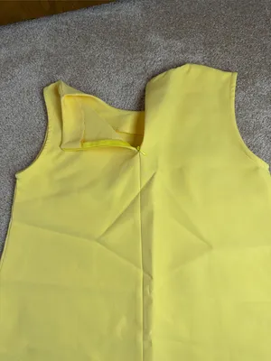 Van Gils Lemon Yellow Retro Sleeveless Babydoll Above Knee Dress. Size M thumbnail 7