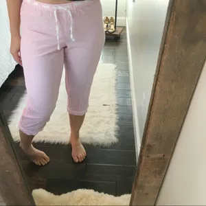 Victoria’s Secret pink striped drawstring pajamas thumbnail 2
