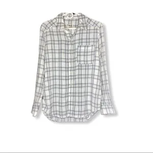 TNA Plaid Cotton‎ Shirt White Size XS thumbnail 9