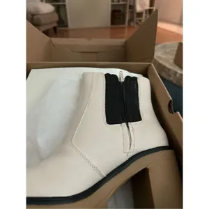 NEW Platform Lug Sole Ankle Boots Chunky Block Heel Seam Booties 6.5 thumbnail 6
