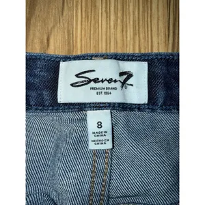 Seven7 Women's Sz‎ 8 High Rise Loose Straight Fit 5 Pocket Jeans Denim thumbnail 3