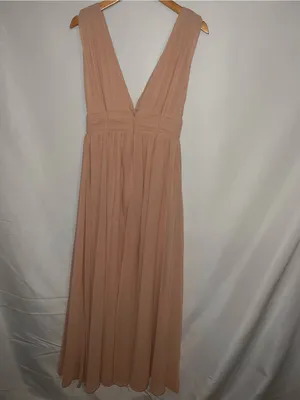 Lulus Heavenly Hues Blush Pink Plunging Maxi Dress - Size Small thumbnail 6