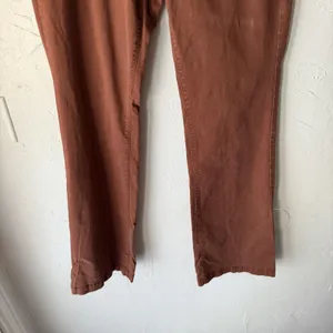 American Eagle‎ Pants Y2k 10 Long Brown Kick Boot Stretch Casual Chino Flare thumbnail 3